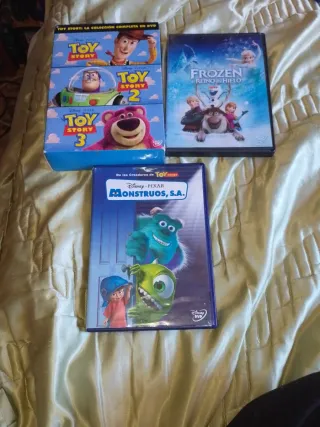 Pack 3 DVDs Toy Story + Frozen + Monstruos S.A.