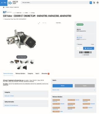 Válvula EGR W204 S204 W211 S211