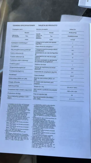 Frigorífico Amica Acero Inox 180L