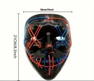 Máscara LED La Purga Roja y Azul