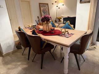 Mesa comedor de madera con sillas 6/8 persona