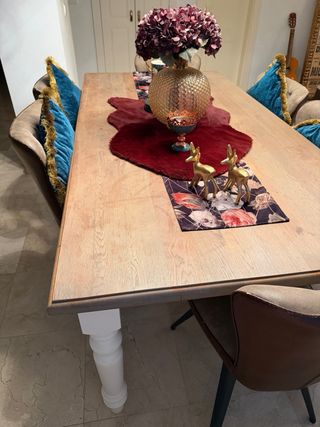 Mesa comedor de madera con sillas 6/8 persona