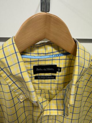 Camisa Pedro del Hierro Cuadros Amarillo/Azul - L