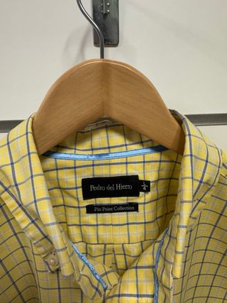 Camisa Pedro del Hierro Cuadros Amarillo/Azul - L