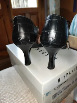 Zapatos Hispanitas piel negros talla 40