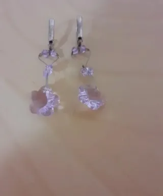 Orecchini con cristalli ciondolo farfalla