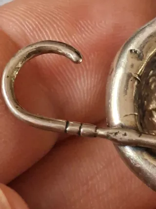 Spilla vintage bombetta argento 800