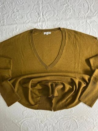 Jersey Punto Fino verde oliva / caqui Cuello...