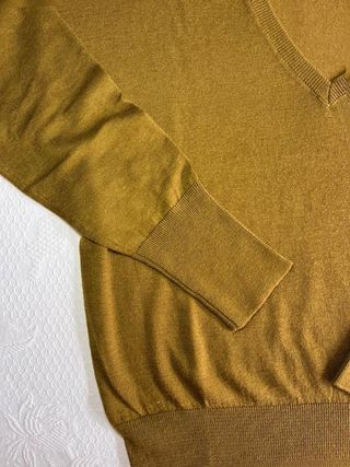 Jersey Punto Fino verde oliva / caqui Cuello...