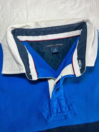 Tommy Hilfiger polo rugby manga larga Azul...