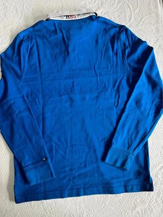Tommy Hilfiger polo rugby manga larga Azul...