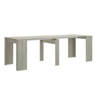 Mesa extensible comedor madera gris