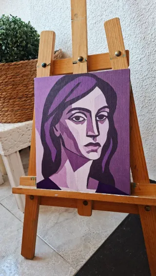 Lienzo pintado a mano. 22x27cm