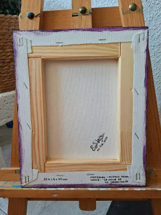 Lienzo pintado a mano. 22x27cm