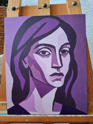 Lienzo pintado a mano. 22x27cm