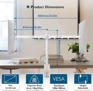 Supporto Doppio Monitor BONTEC