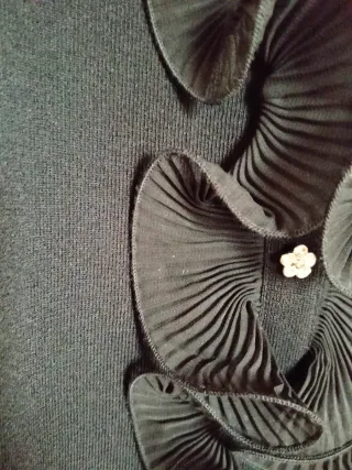 Golfino Valenti nero con rouches taglia M