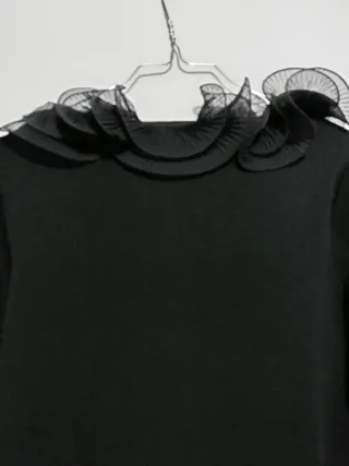 Golfino Valenti nero con rouches taglia M