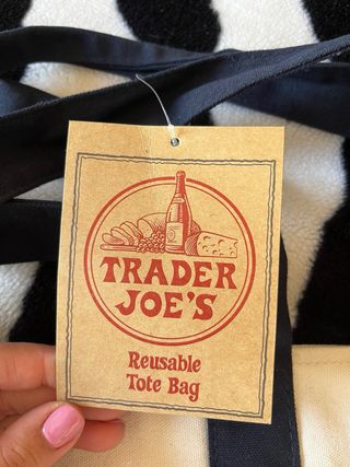 Bolsa Tote Trader Joe's Beige y Azul