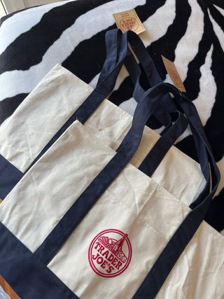 Bolsa Tote Trader Joe's Beige y Azul