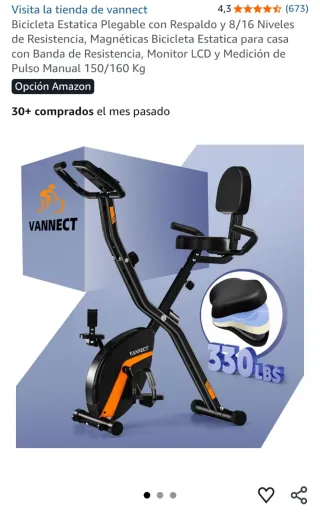 Bici Estática Plegable VANNECT 9177 NUEVA