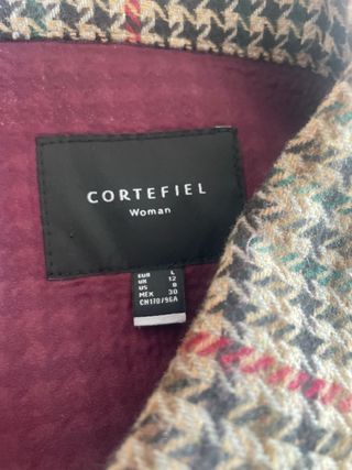 Chaquetón Cortefiel Cuadros Talla L