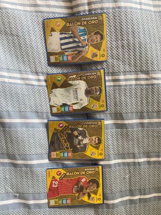4 Cromos Balón de Oro Adrenalyn 21-22