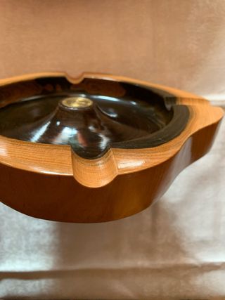 Posacenere in radica bicolore pregiata