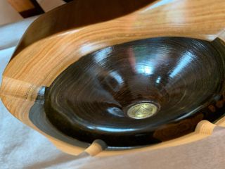 Posacenere in radica bicolore pregiata