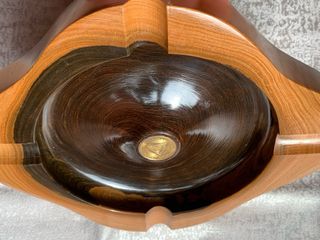 Posacenere in radica bicolore pregiata