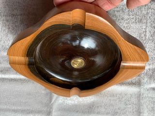 Posacenere in radica bicolore pregiata