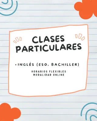 Profesora Particular ONLINE Inglés ESO y Bachiller
