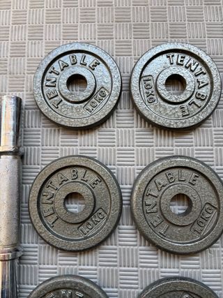 Mancuernas y discos de pesas 1 kg