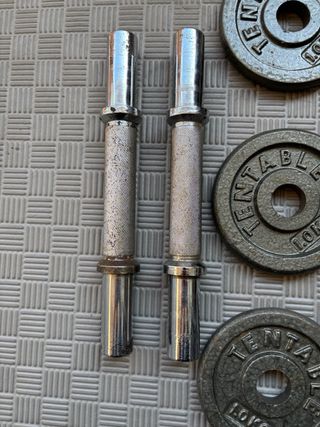 Mancuernas y discos de pesas 1 kg