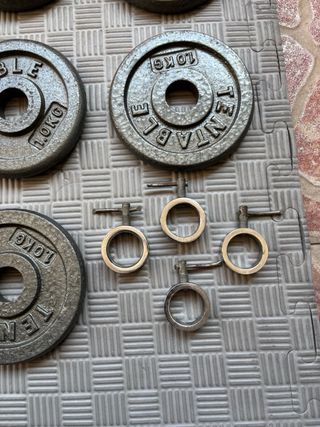 Mancuernas y discos de pesas 1 kg