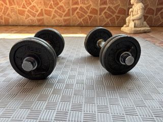 Mancuernas y discos de pesas 1 kg