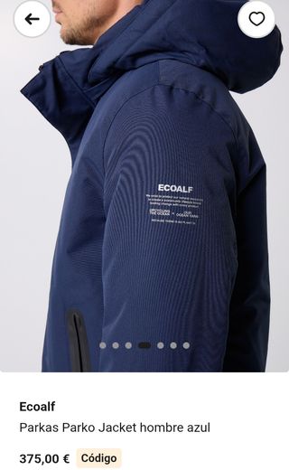 Abrigo Ecoalf Parka Azul Marino Hombre