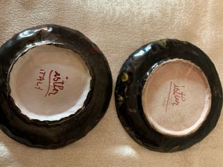 2 piccoli piatti decorativi maiolica