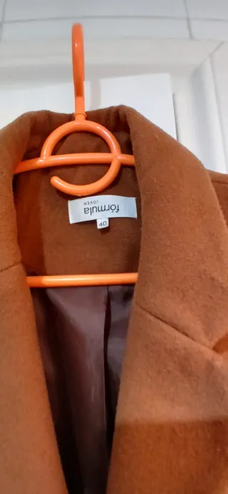 Abrigo paño marrón talla 40 M-L
