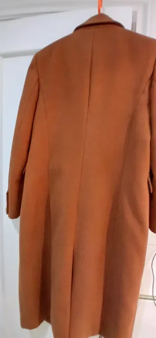 Abrigo paño marrón talla 40 M-L