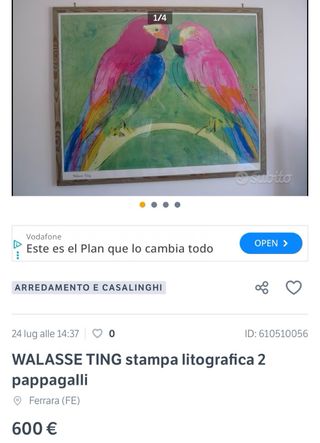 Cuadro grande de loros