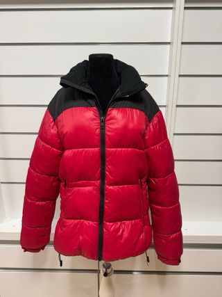 Chaqueta Acolchada Roja y Negra Talla M