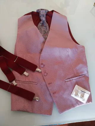 Conjunto Ceremonia Novio Tirantes Corbata Chaleco