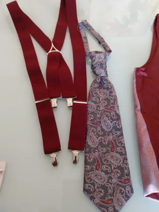 Conjunto Ceremonia Novio Tirantes Corbata Chaleco