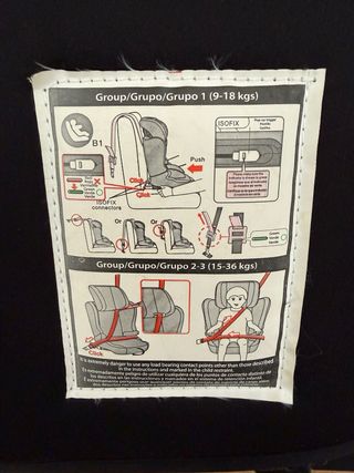 Silla coche Isofix Grupo 1 (9-18kg)