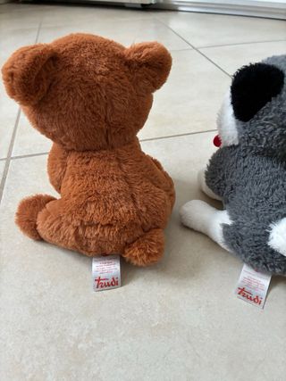 Coppia peluche Trudi Orso e Husky