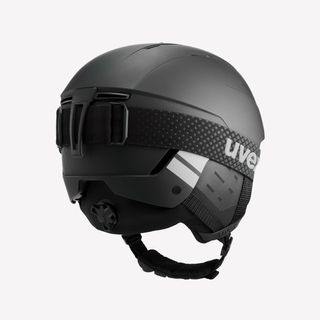 Conjunto casco + máscara de esquí adulto, UVEX negro
