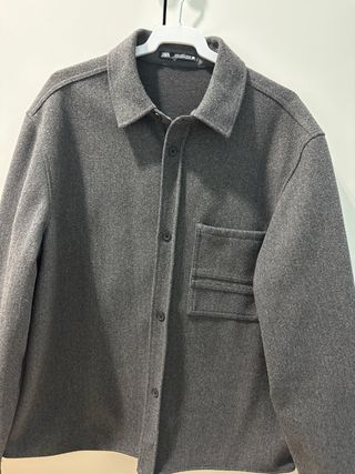 Sobrecamisa ZARA Hombre Gris Talla  Xl hombre