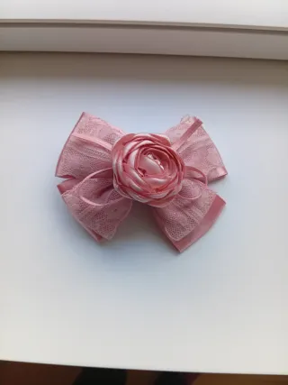 Vestido de fiesta niña rosa y blanco