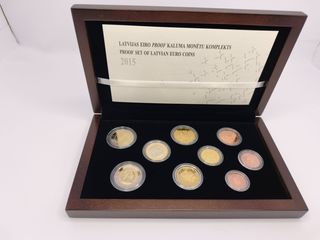 Lettonia 2015 Proof Set Euro + 2€ Presidenza